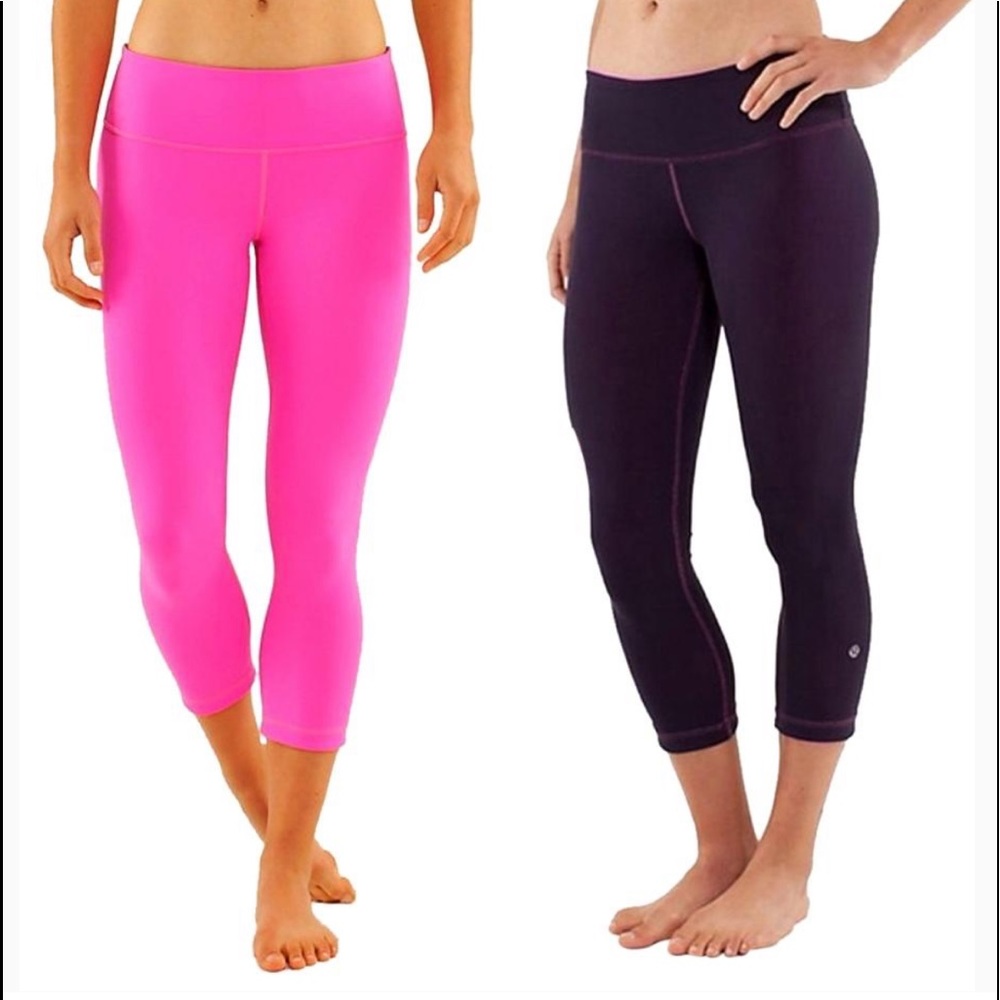 Black / pink reversible lulu lemon wonder  size 4